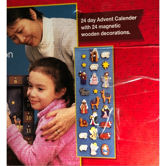 Kurt Adler Magnetic Wooden Nativity Advent Calendar- 19 Pieces Total - Picture 12 of 13